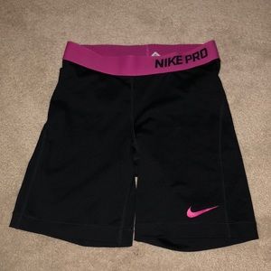 Long black nike pros